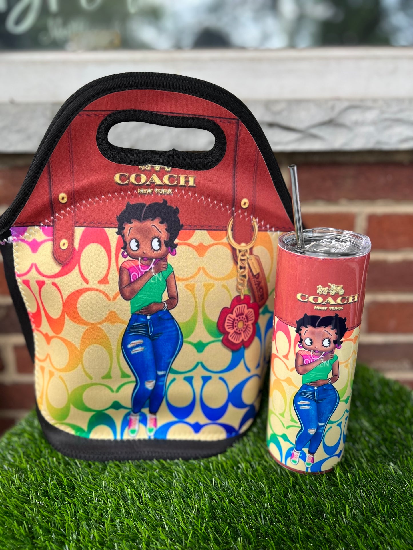 Luxury Tote & Tumbler Combo brown